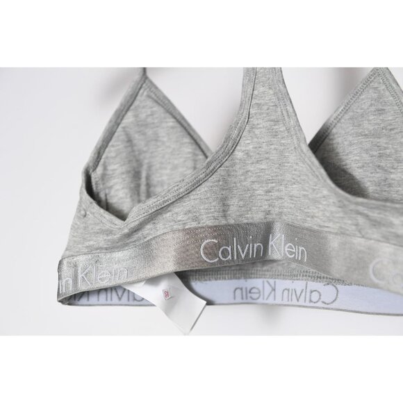 Calvin Klein Bra Womens Size Small Gray Triangle Lightly Lined Modern Cotton - Picture 4 of 7